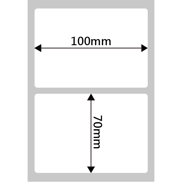 100x70mm【一捲1340張】<br />銅版紙 條碼貼紙【3捲/組】<br />三吋紙芯【內徑76mm】