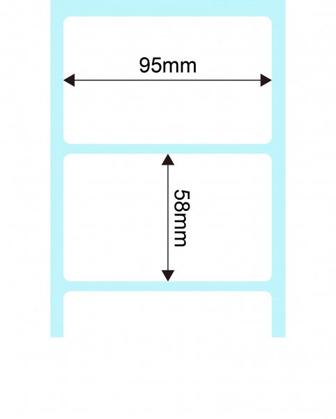 95x58mm【一捲620張】<br />感熱紙 條碼貼紙【4捲/組】<br />一吋紙芯【內徑28mm】
