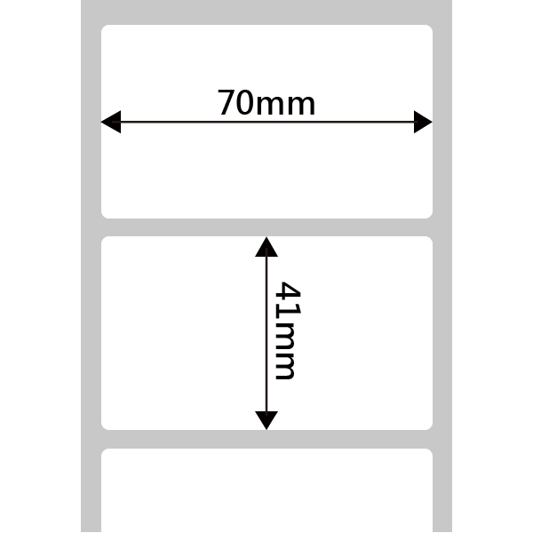 70x41mm【一捲2220張】<br />銅版紙 條碼貼紙【3捲/組】<br />三吋紙芯【內徑76mm】