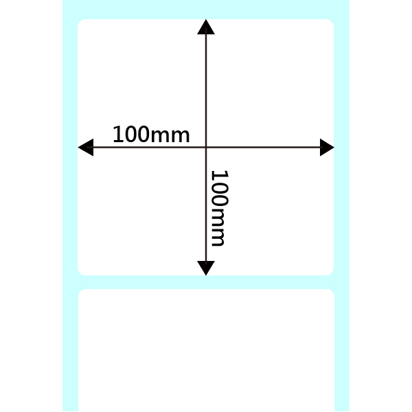 100x100mm【一捲950張】<br />感熱紙條碼貼紙【3捲/組】<br />三吋紙芯【內徑76mm】